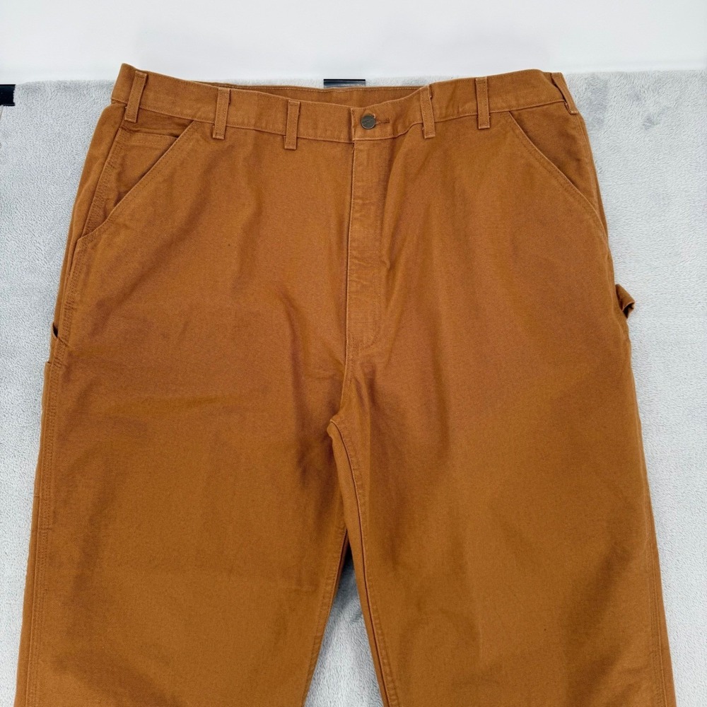 Carhartt Mens 44x36 Brown‎ Loose Fit Canvas Work Pants B11-BRN New W Tags - Picture 3 of 10